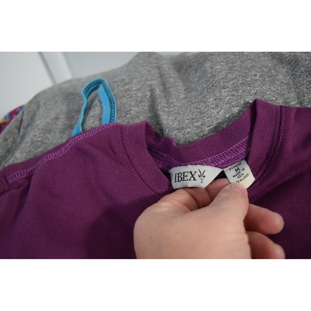 IBEX Cycling Jersey Medium Zip Front Pockets Womens Purple Short Sleeve - Picture 4 of 5
